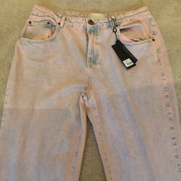 NWT Charlie High Waist Slim Flared Denim Jeans - Pink Haze - Picture 6 of 10